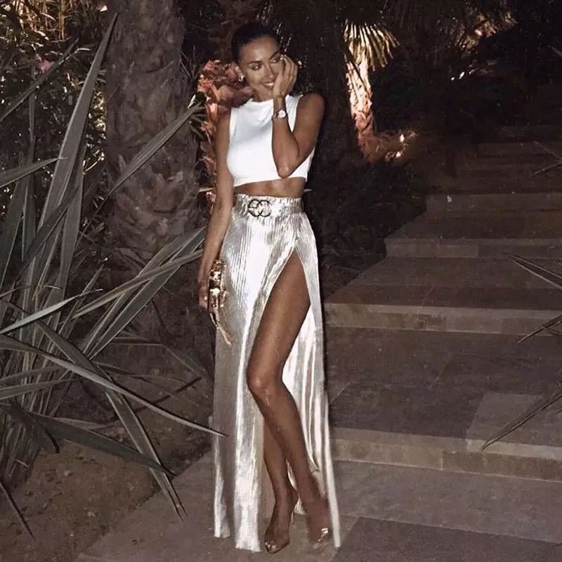 Levoire | Jupe LONGUE femme tendance Blanc