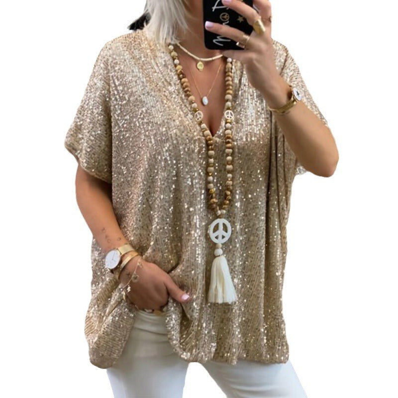Levoire | Rento pull-over sequins col V T-shirt