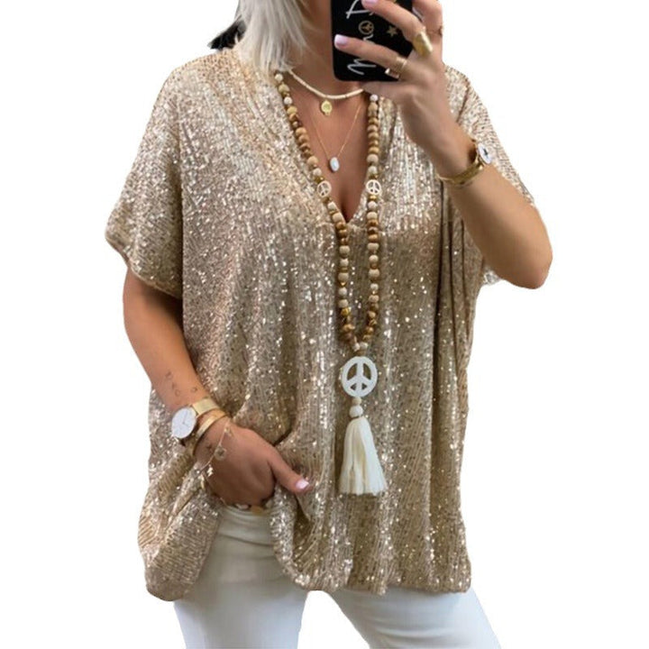 Levoire | Rento pull-over sequins col V T-shirt