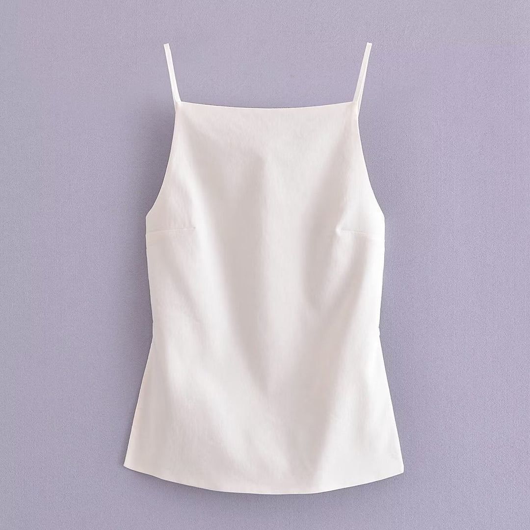 Levoire | Top dos nu T-shirt court à bretelles dos nu