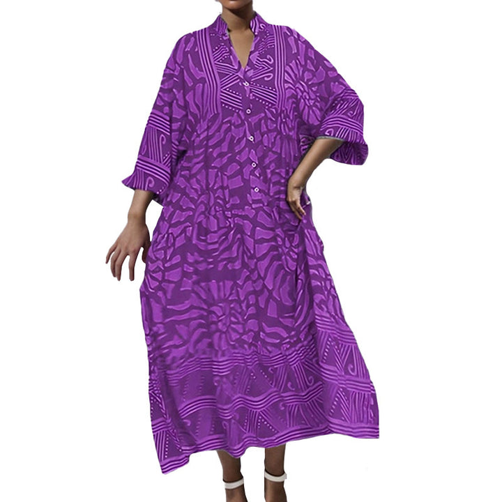 Robe Kaftan pour Femme avec Motif Tendance Levoire