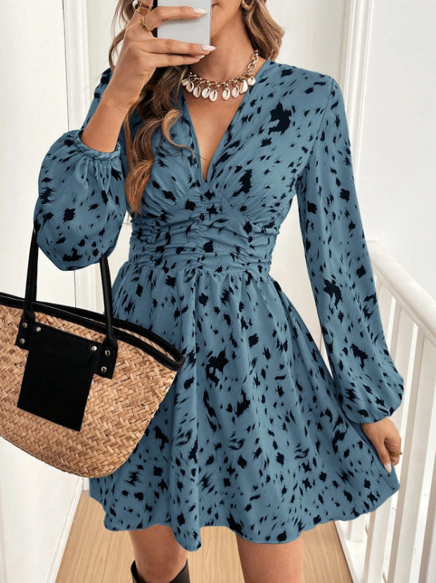 Robe mini femme avec manches bouffantes et volants Levoire