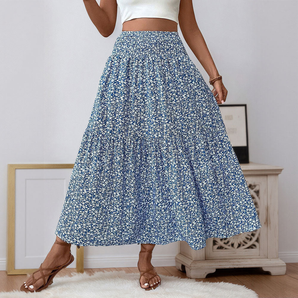 Robe maxi femme avec motifs floraux et taille élastique Levoire