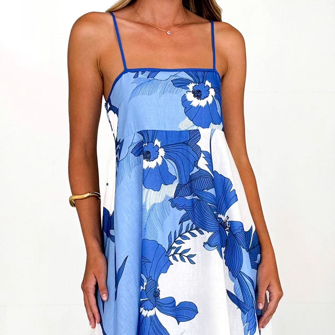 Robe maxi femme avec des bretelles élégantes et des accents floraux Levoire