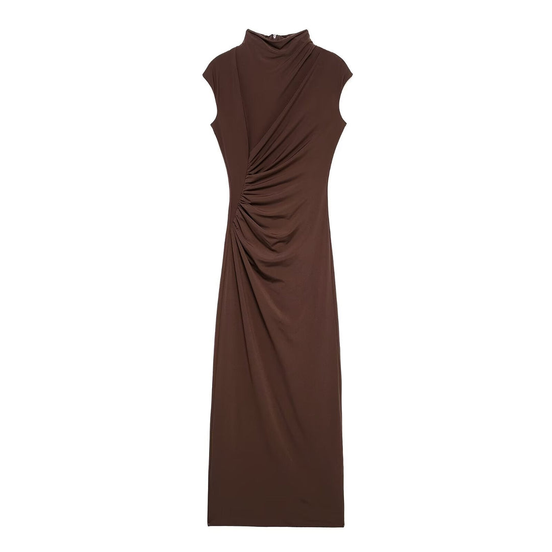 Levoire | Élégant Printemps Nouveau Chic Robe Longue Marron foncé