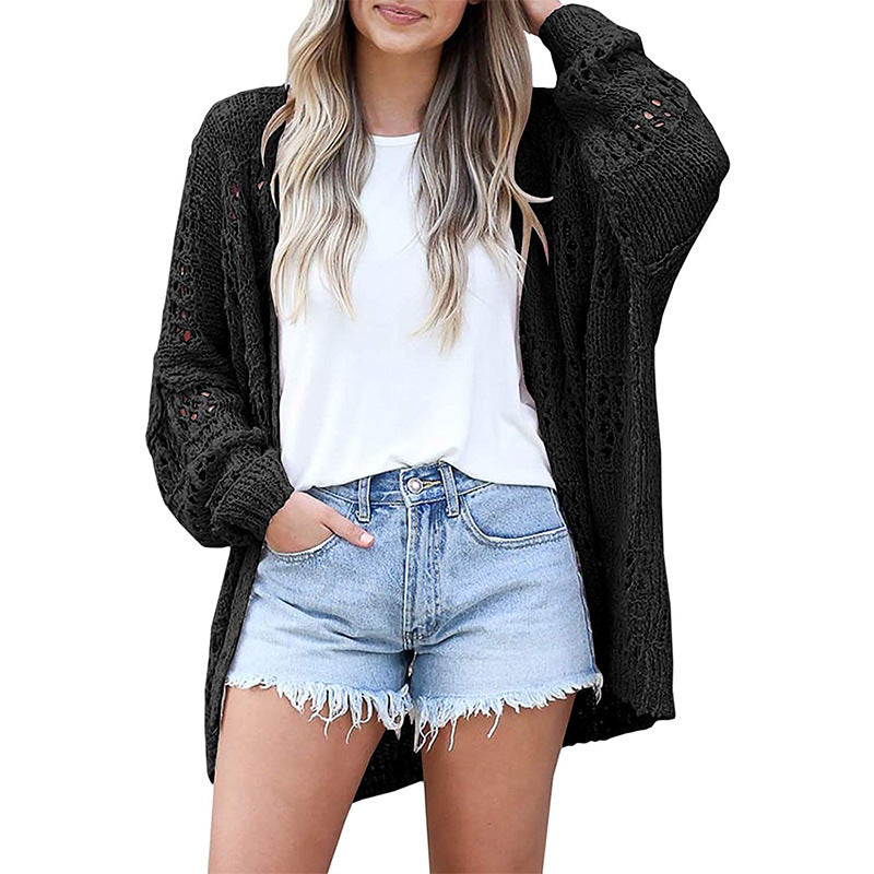Levoire | Gilet Décontracté En Crochet Pour Femmes Noir