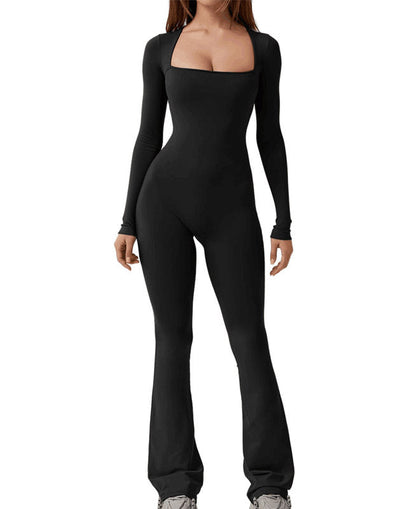 Levoire | Élégant Combinaison Légère à Col Carré pour Femmes noir