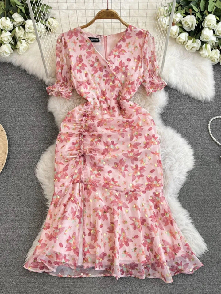 Levoire | Robe en sifon à fleuries