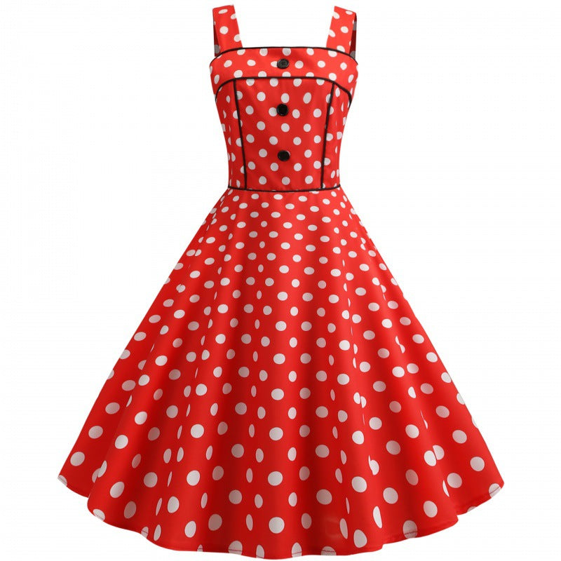 Robe swing pour femmes à pois et silhouette cintrée Levoire
