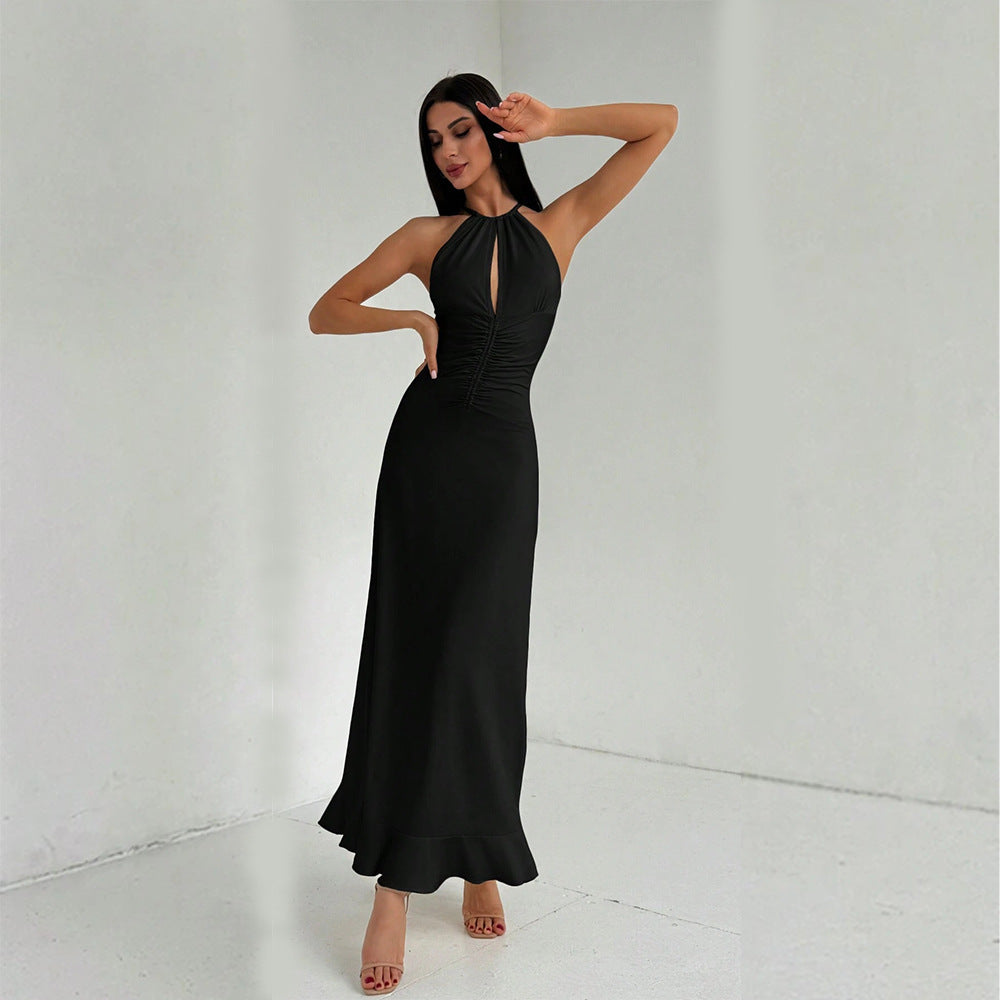 Robe maxi pour femmes avec un élégant décolleté en trou de serrure et un ourlet fluide Levoire