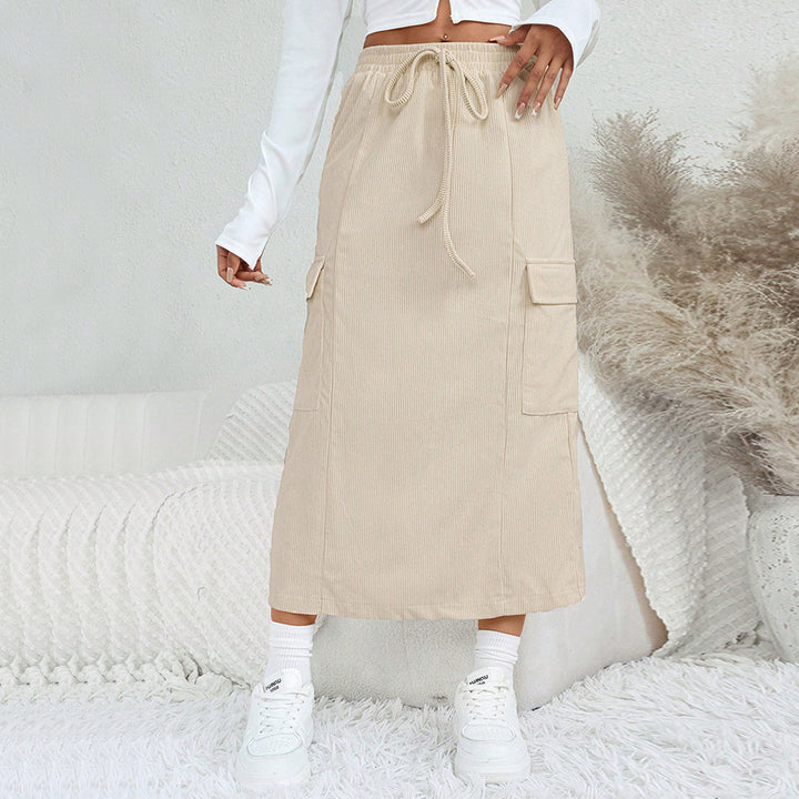 Jupe maxi pour femmes avec poches cargo pratiques et taille réglable Levoire