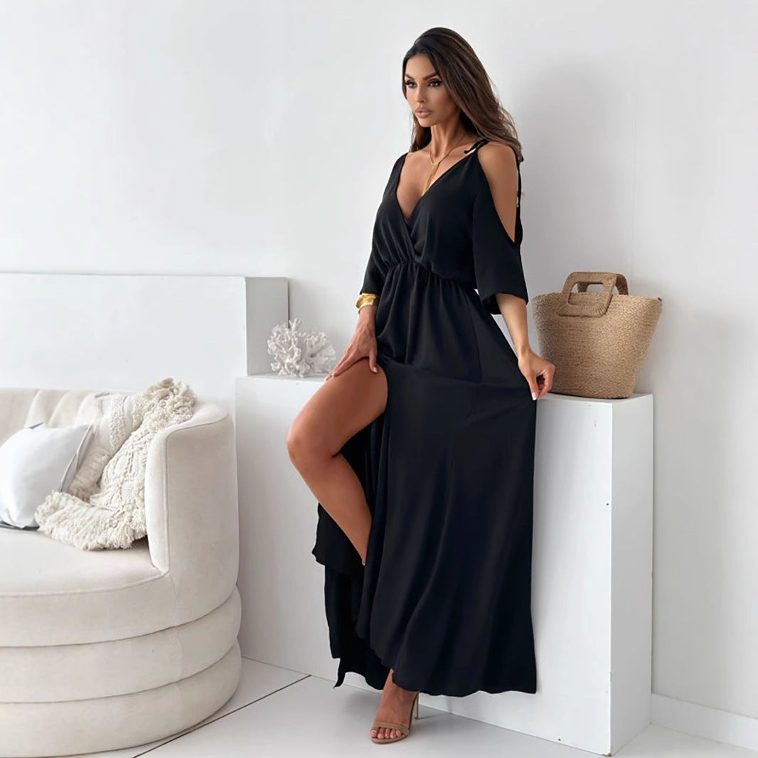 Levoire | Robe à bretelles, jupe sans bretelles, décolleté en V