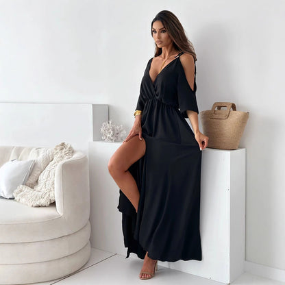 Levoire | Robe à bretelles, jupe sans bretelles, décolleté en V