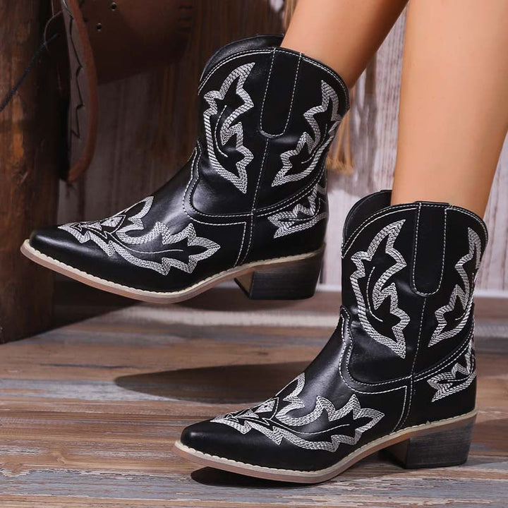 Levoire | Bottes De Cowboy Avec Détails Brodés Pour Femmes