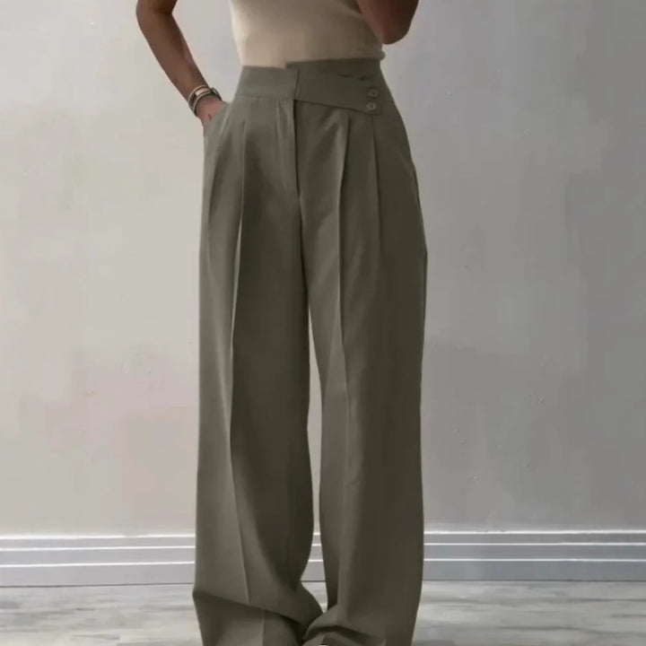 Pantalon élégant large plissé pour dames Levoire