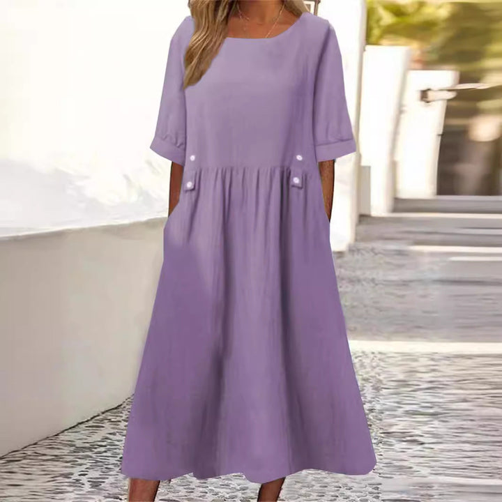 Levoire | Robe en lin de coton Lilas