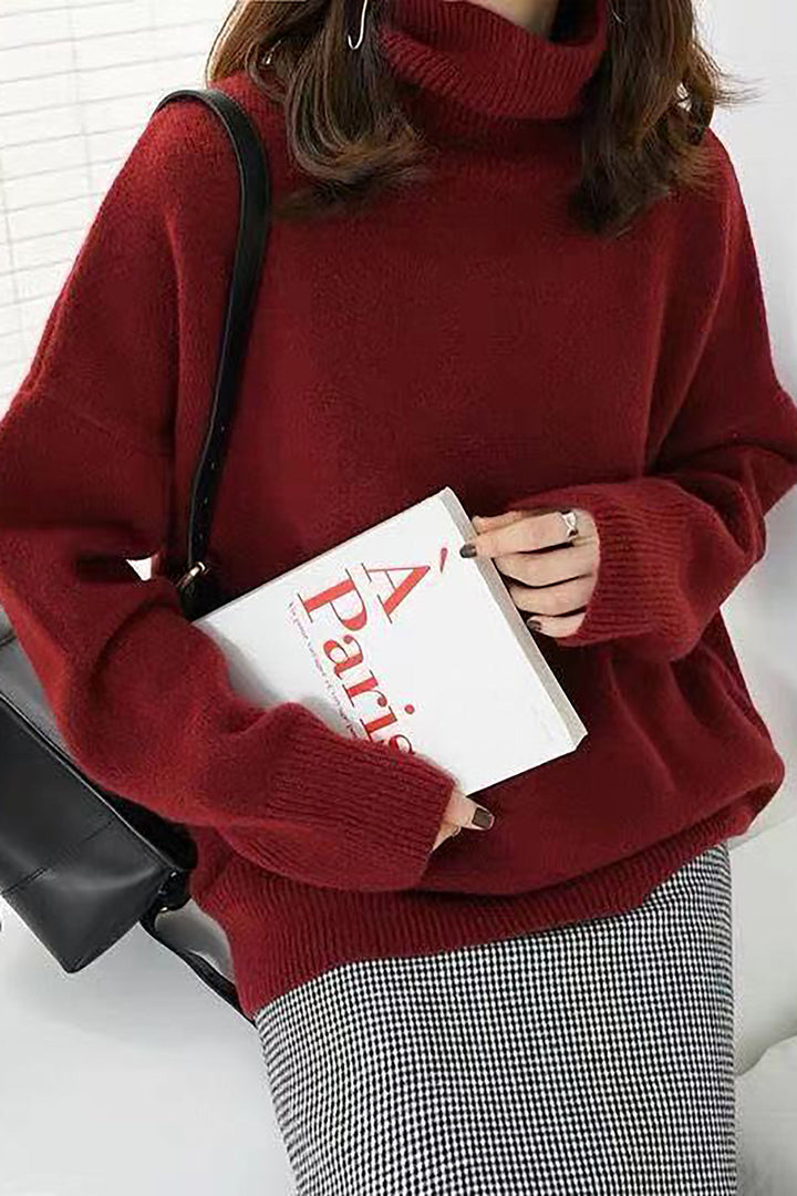 Levoire | Rennon col haut pull en laine Rot Une taille