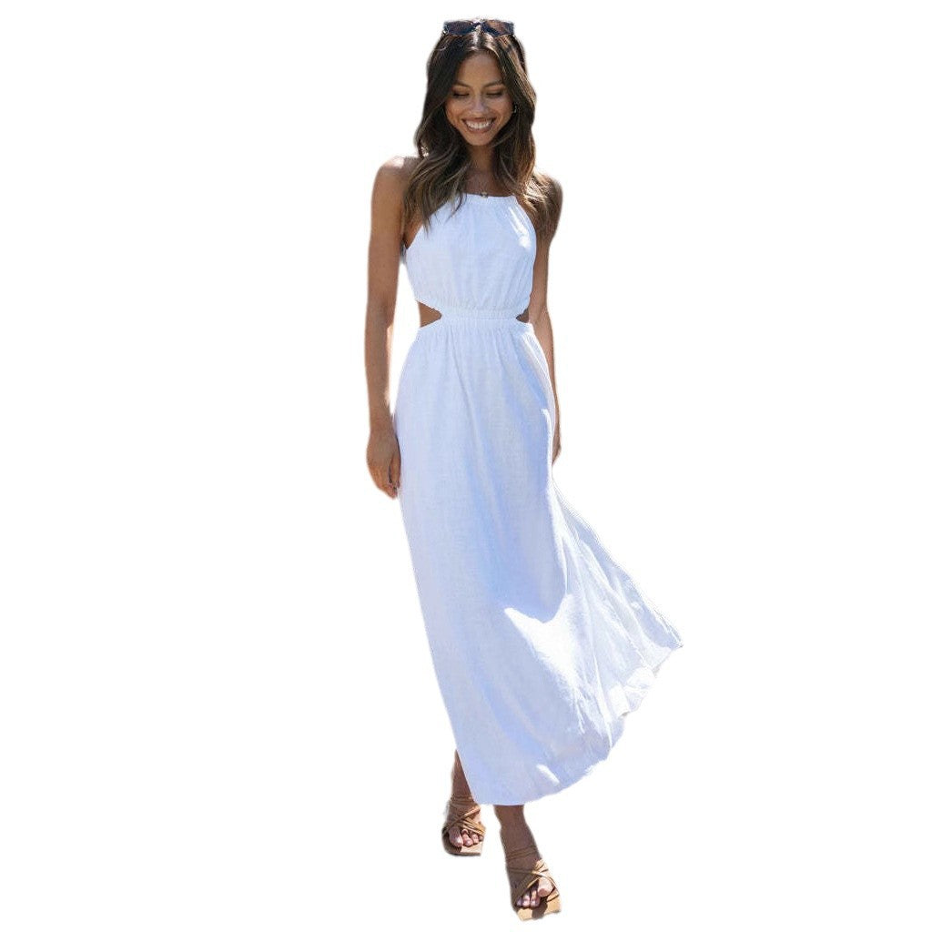 Robe maxi pour femme avec découpes latérales et fentes haute sur la jambe Levoire