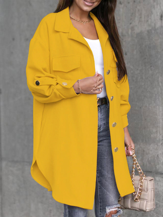 Chemise Veste Surdimensionnée pour Femmes avec Poches Pratiques et Coupe Tendance Levoire