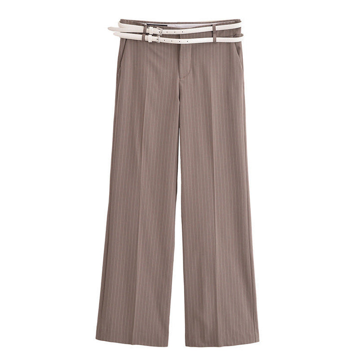 Levoire | Ensemble à carreaux Gilet à carreaux Ceinture Pantalons larges