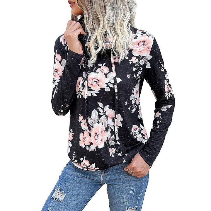 Pull femmes avec motif floral et col haut Levoire