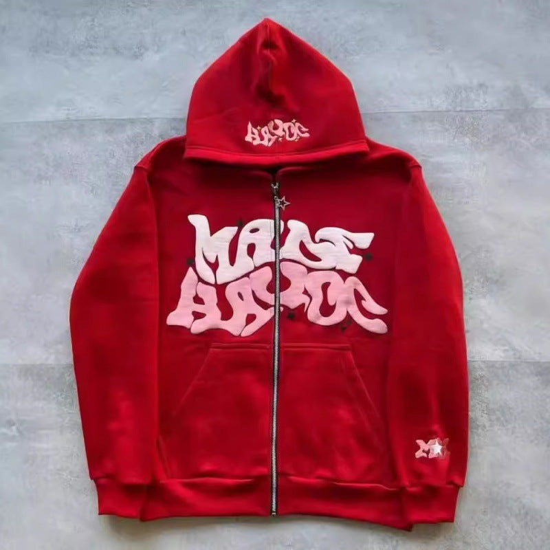 Veste à capuche pour femmes avec lettrage graphique et coupe décontractée Levoire