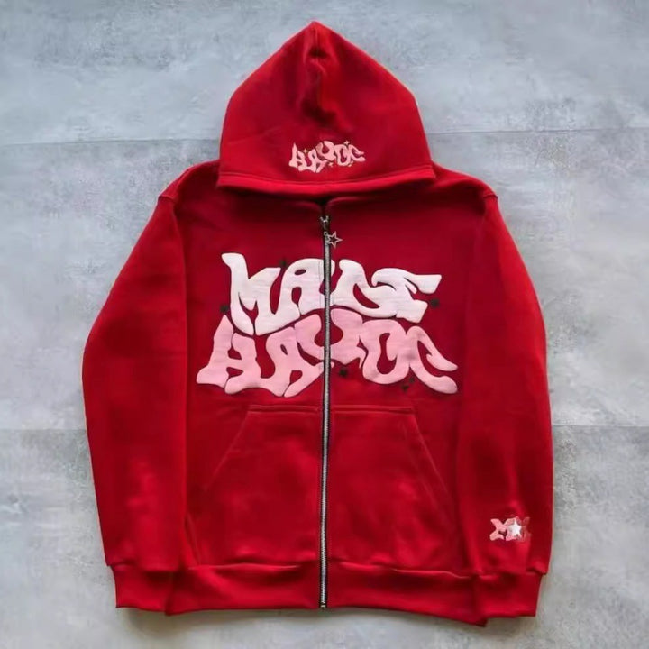 Veste à capuche pour femmes avec lettrage graphique et coupe décontractée Levoire