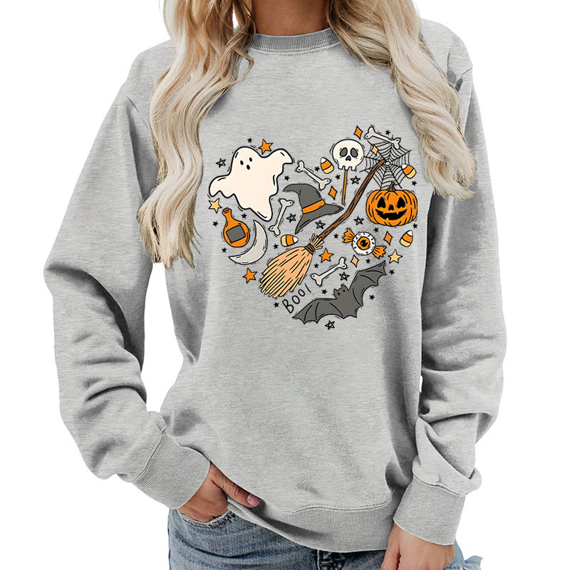 Sweatshirt d'Halloween pour femmes avec design créatif Levoire