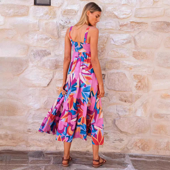 Robe maxi femme avec motif floral Levoire
