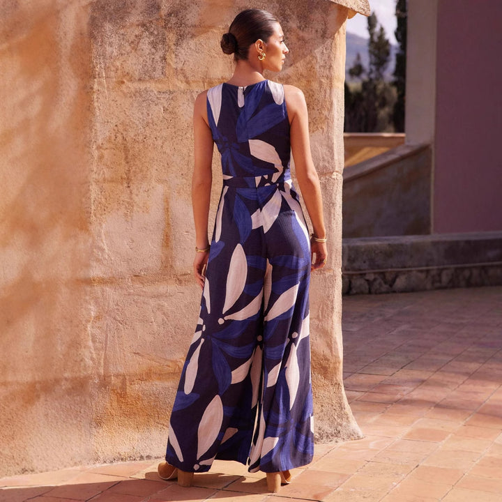 Robe maxi florale pour femmes avec ceinture à nouer et coupe élégante Levoire