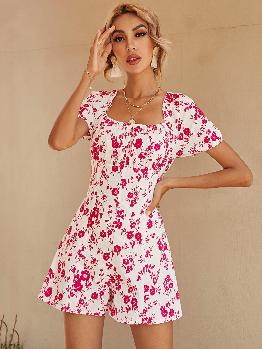 Femmes Costume d'été Floral Romantique Levoire