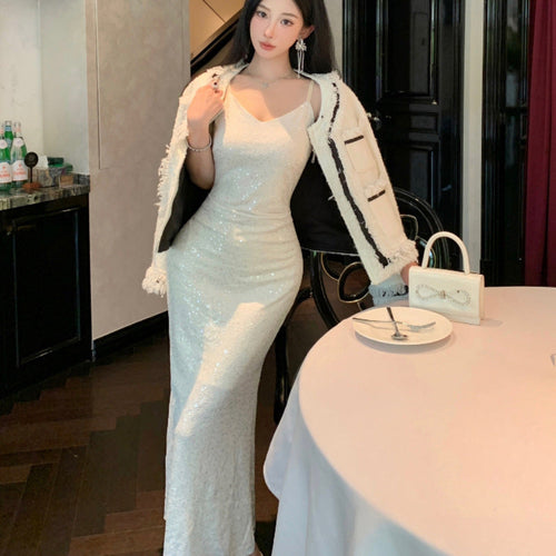 Levoire | Robe à jupe haute avec paillettes coûtant moins cher