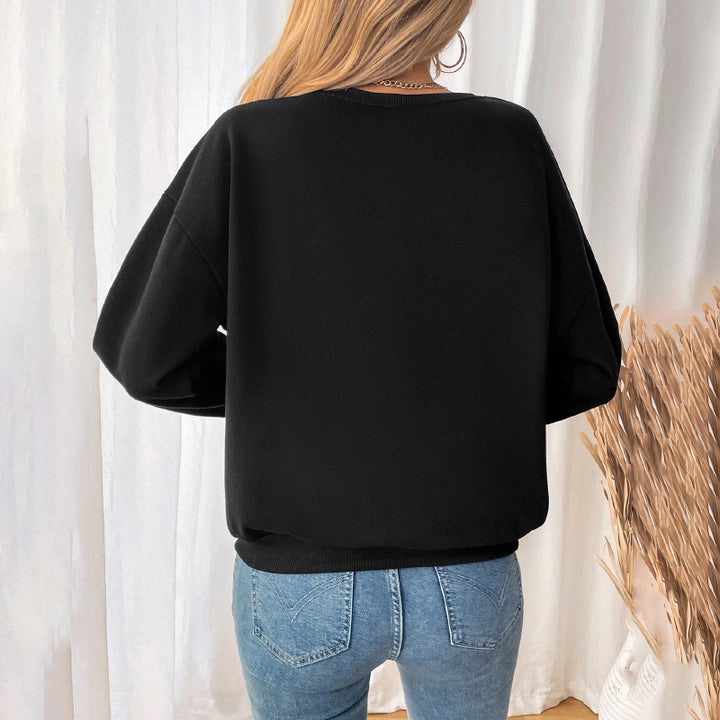 Sweat-shirt féminin à la mode avec design de nœud artistique Levoire