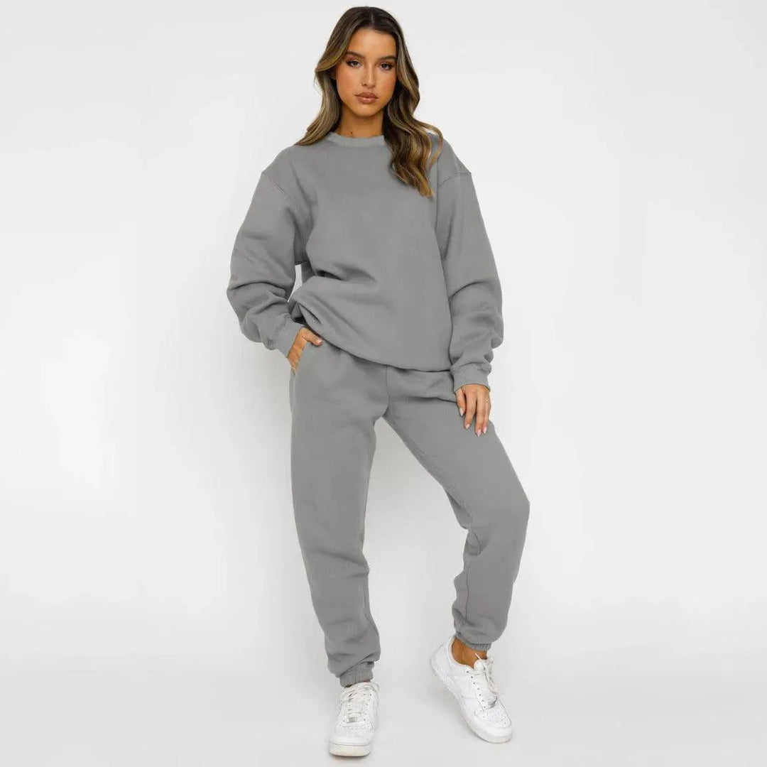 Levoire | Ensemble décontracté et à la mode avec un col rond fixe pour femmes