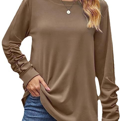 Chemise décontractée à manches longues pour femmes en mélange de coton doux Levoire