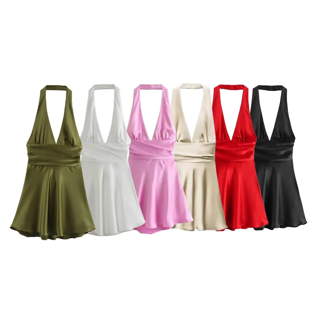 Levoire | Robe halterneck en soie de luxe d'été