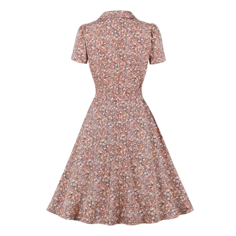 Levoire | Robe à manches courtes avec un petit motif floral