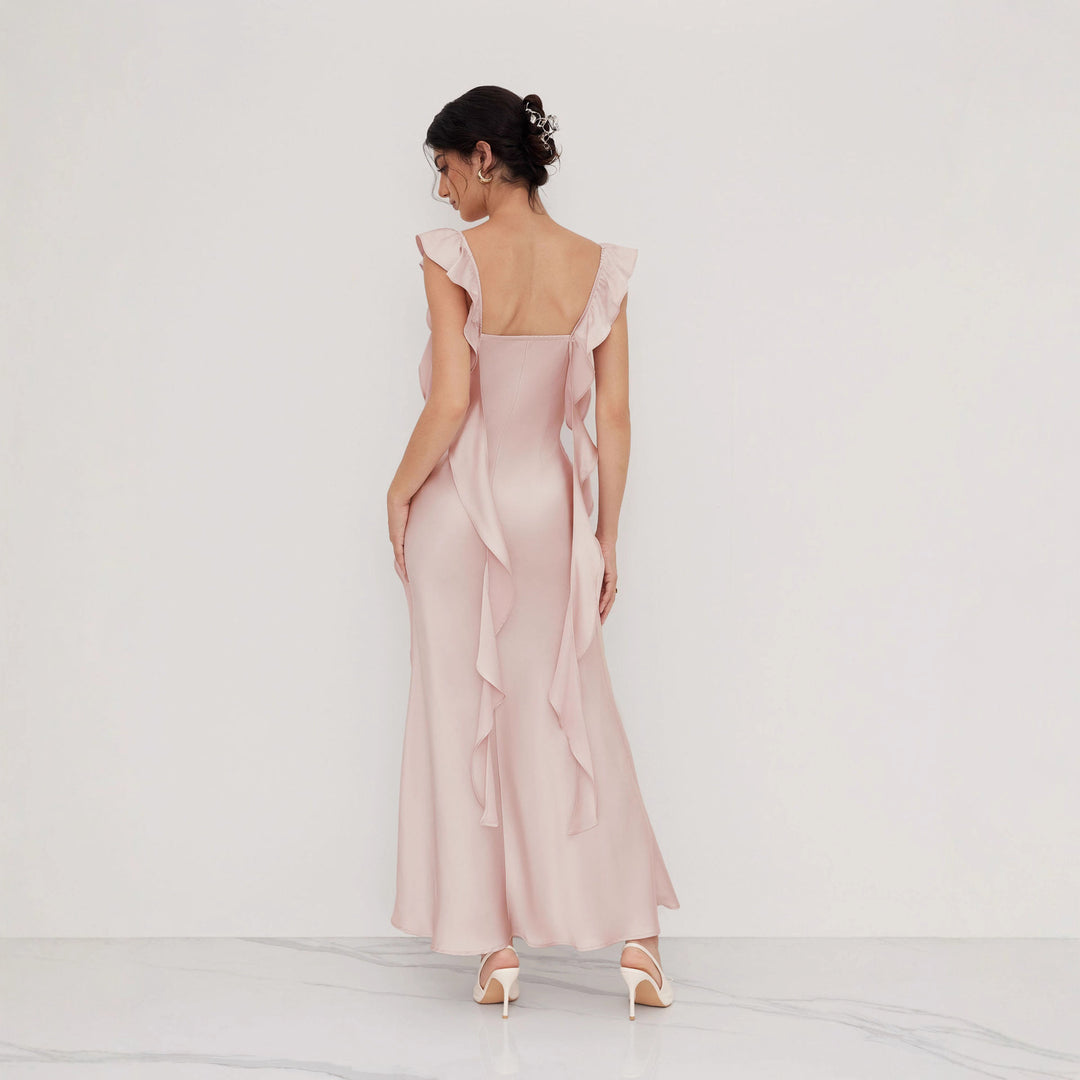 Robe de soirée pour femme avec volants asymétriques Levoire