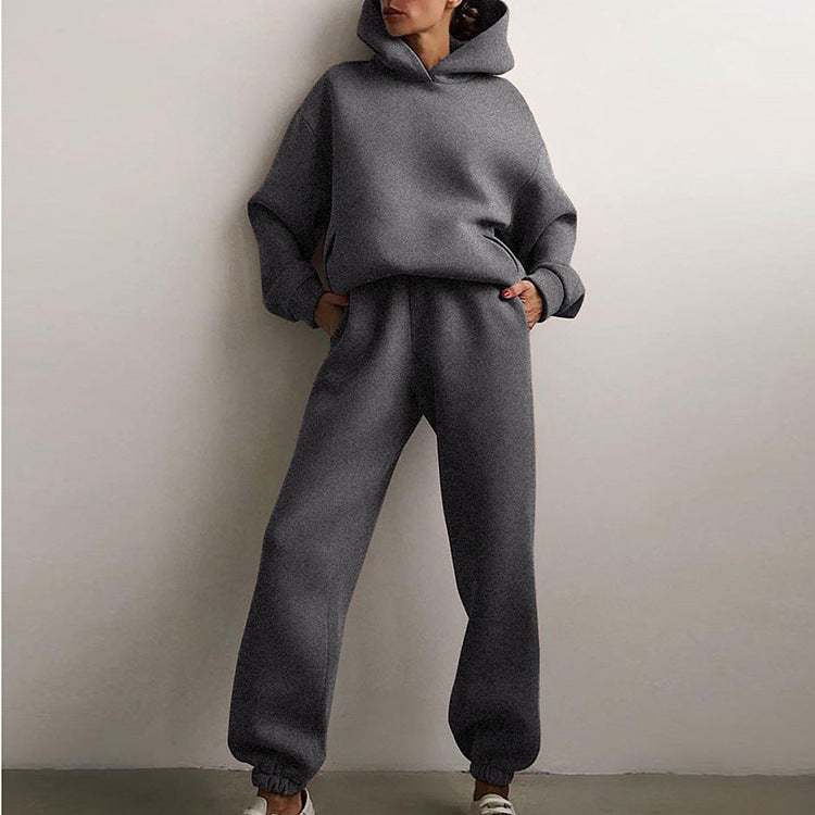 Ensemble de sweat à capuche surdimensionné et de pantalon de jogging pour femmes Levoire