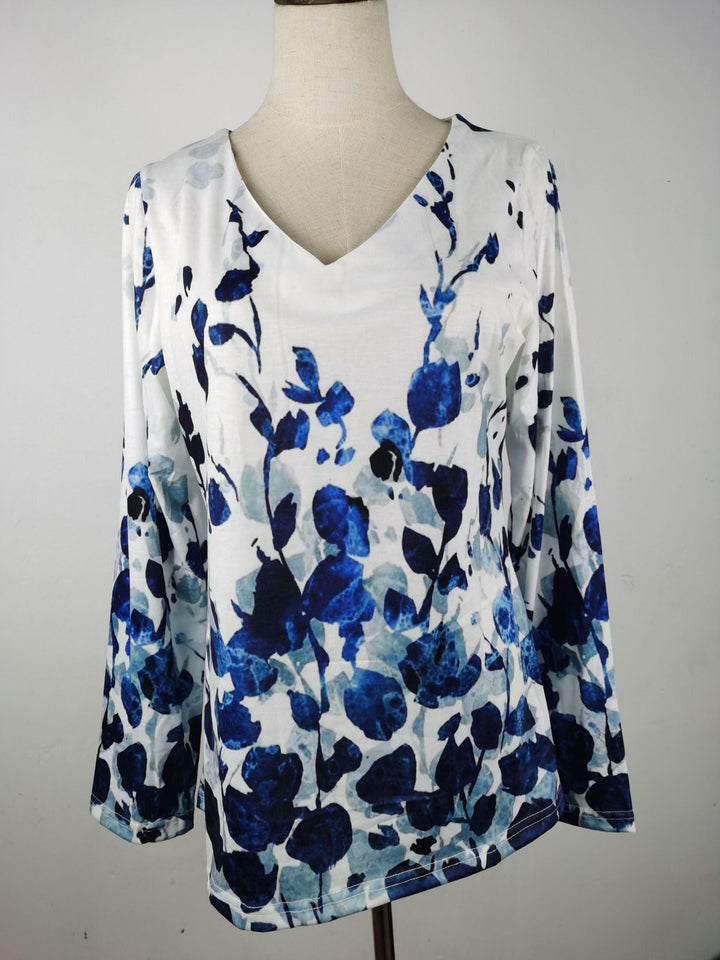 Levoire | Rento Print V-col Vêtements à manches longues T-shirt 2
