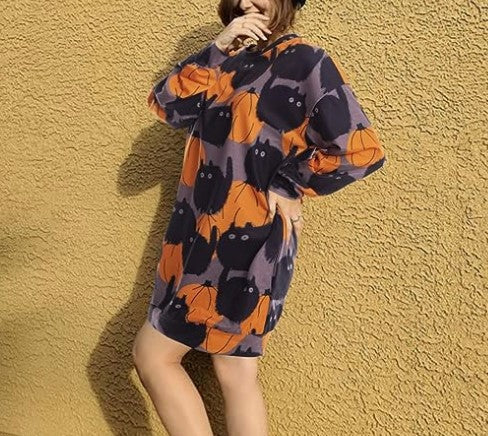 Chemise à manches longues pour femmes avec motif d'automne Levoire