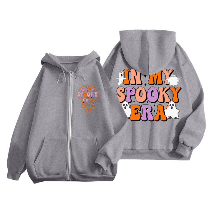 Hoodie pour femmes avec imprimé effrayant et poches kangourou Levoire