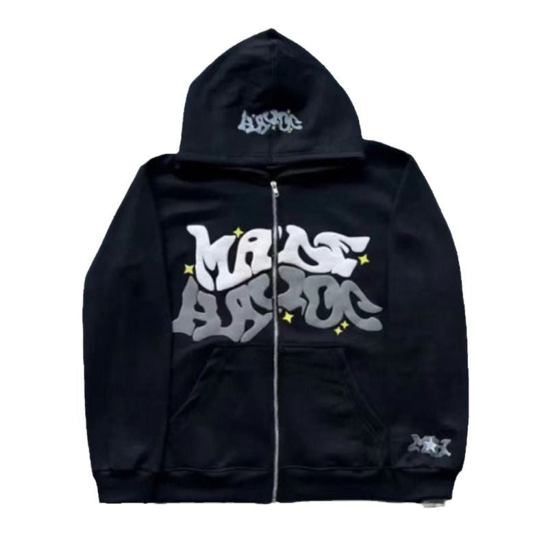 Veste à capuche pour femmes avec lettrage graphique et coupe décontractée Levoire