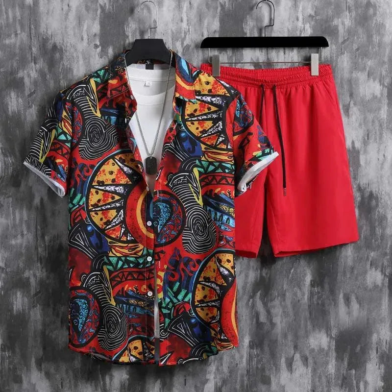 Levoire | Robe homme avec un peu de micro-élasthanne à fleurs Rayures bleues