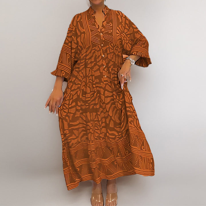 Robe Kaftan pour Femme avec Motif Tendance Levoire