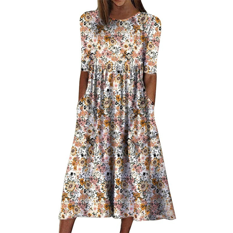 Levoire | Rento robe mi-longue ample avec poches Blanc
