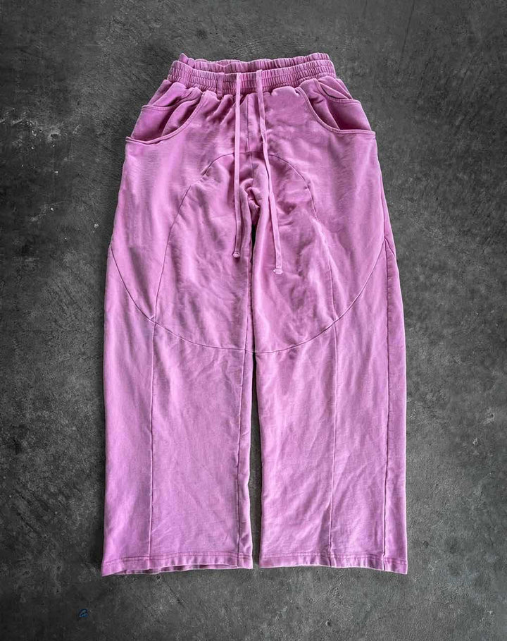 Pantalons en tissu décontractés pour femmes avec taille élastique et poches latérales volumineuses Levoire