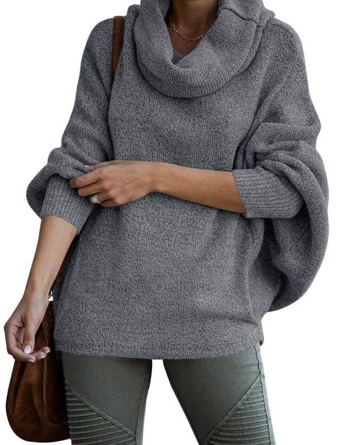 Pull à col roulé décontracté pour femmes avec des manches larges Levoire