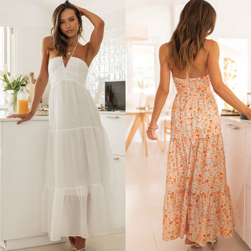 Robe maxi femme avec des motifs floraux Levoire