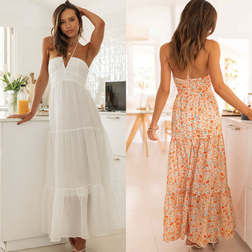 Robe maxi femme avec des motifs floraux Levoire